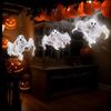 6pcs Spooky Props White Ghost Pendant Trick or Treat Ghost Hanging Ornament  Halloween Festival