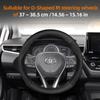 Nlzh6 For Toyota Carbon Fiber Texture Perforated Leather Steering Wheel Cover Chr Yaris Auris Corolla Rav4 Land Cruiser Prado Hilux