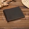 Slim Wallets Man Genuine Leather Bifld Card Holder Small Bsuiness Short Purse Vintage Fashion Dropshipping Male Wallets Thin