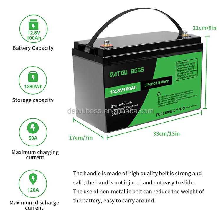 DATOUBOSS EU Lager 12V 100Ah 200Ah 300Ah AKKU Lifepo4 Lithium-Ionen-Batterie Deep Cycle für Solaranlagen 12 Volt Batterien