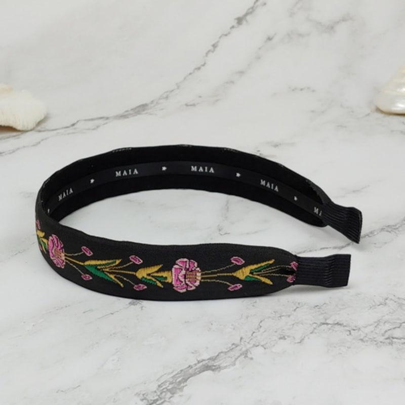 MAIA Rose Garden Headband - Black