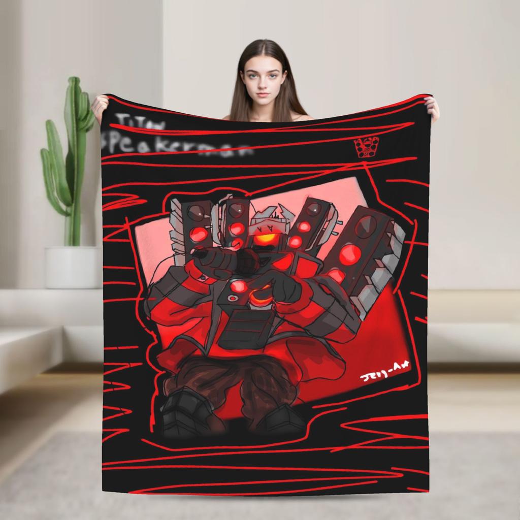 Titan Speakerman Potenziato Titan Flannel Blankets Warm Soft Throw Blanket for Home Decor Decorative Bedspread Sofa Bed Cover