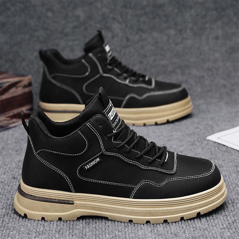 

Новые мужские тренировочные ботинки Desert, модные нескользящие износостойкие рабочие ботинки для активного отдыха, мужские повседневные универсальные ботинки на платформе 39 чёрный