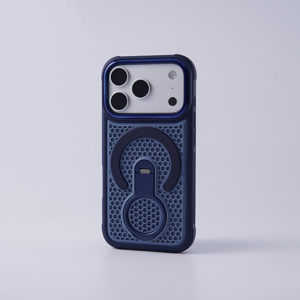 Invisible Rotatable Bracket Cooling Heat Dissipation Case For iPhone 17 16 15 14 13 12 Pro Max For Magsafe Magnetic Bumper Cover