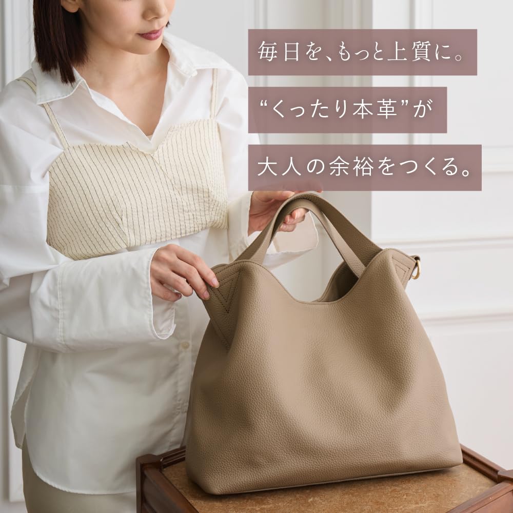 LASIEM Women's Genuine Leather Tote Bag, Shoulder Bag, Commuter Bag, Crossbody Bag, Work Bag, Business Bag, Large Capacity, Cowhide Leather, Stylish,