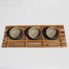 Bamboo Bamboo Raft Coaster Sqaure Rectangle Heat Insulation Pad Multi-purpose Tea Mat  Tea