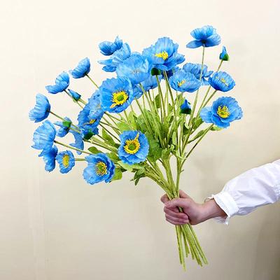 Seidenmohn-Blumenarrangement für Wohnzimmerdekoration