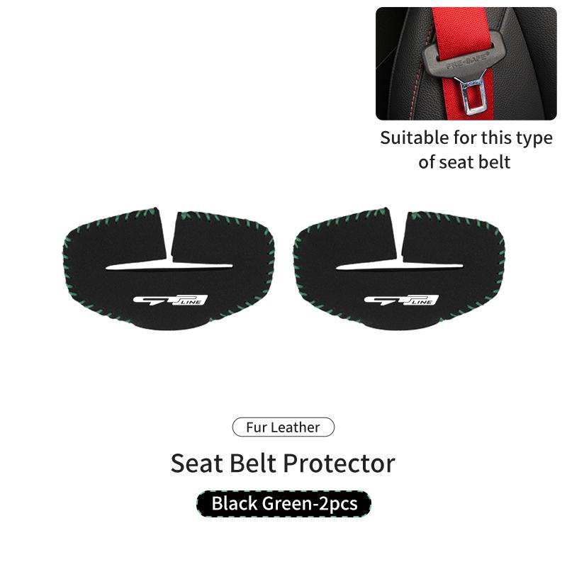 QDIM8 2PCS Car Seat Belt Anti Scratch Buckle Protector Cover Accessories For KIA gt gtline Xline ceed Forte RIO STINGER Seltos K3 K4