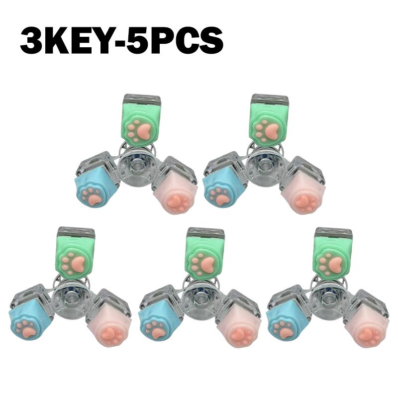 Cat Paw Keycap Keychain Fidget Spinner Mechanical Keyboard Style Stress Relief Toy Portable Keyring for Office Desk Anxiety Gift