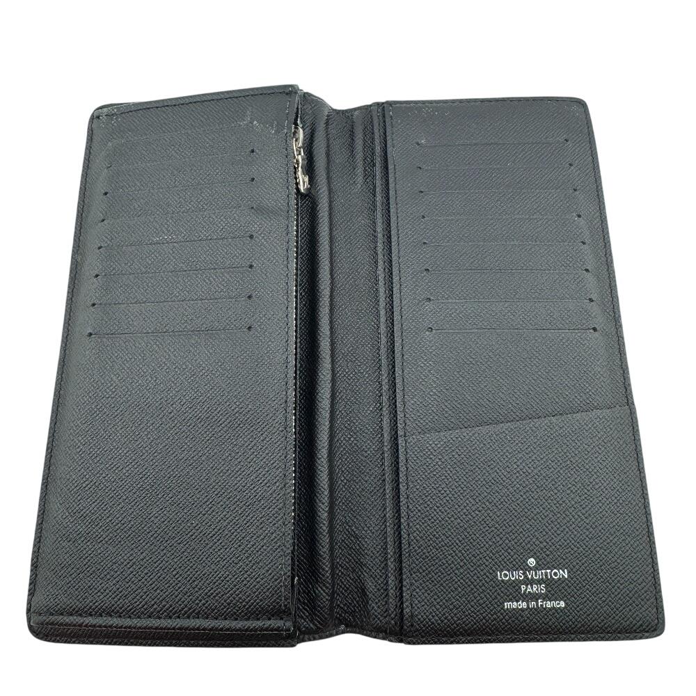 LOUIS VUITTON N62665 Damier Grafitte leather Brazza Portefeuille Purse gray leather mens Used