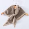 Damen 100% reiner Kaschmir Dreiecksschal: Stilvoller und warmer perforierter Schlauchschal für Herbst/Winter