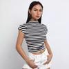 Summer Women's Striped Sleeveless Slim Fit Sexy Crop Top, Fashion Streetwear Going Out Top for Women, European American Style