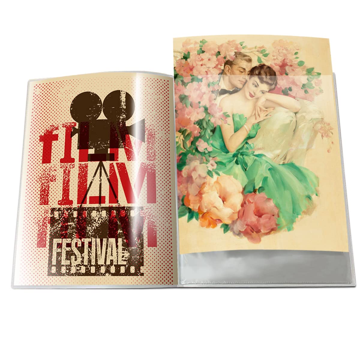 Lucky Shin B2 Poster File Clear Holds 40 20 Poster Storage Case Included File, Posters, Pockets, Case, белый