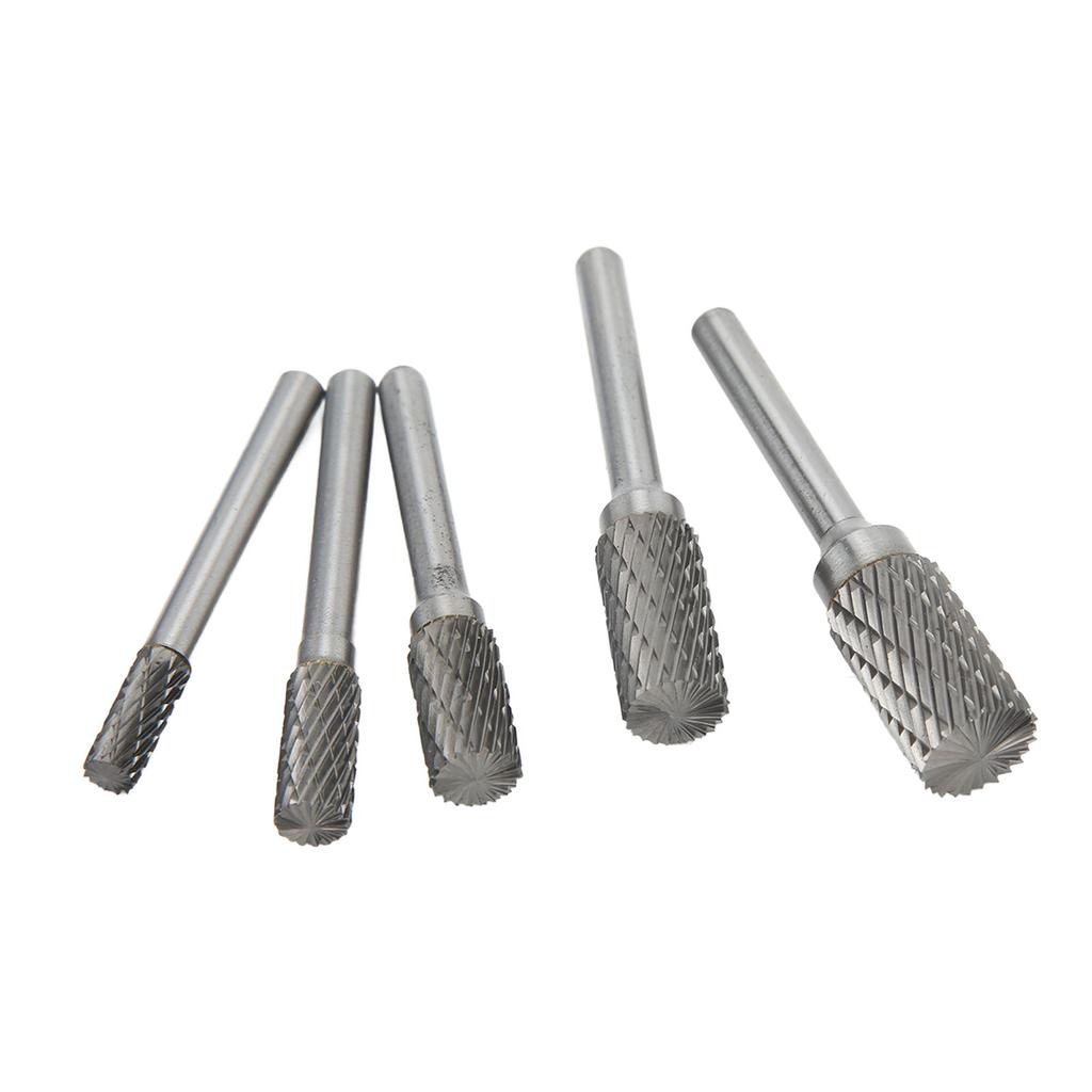 Double Cut Carbide Burrs Rotary Files Set 6mm Shank for Metalwork Wood Carving Jewellery Making Surface Grinding