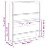 Magazine Shelf 2 pcs Reclaimed Wood Look 60 x 12 x 70 cm Engineered Wood