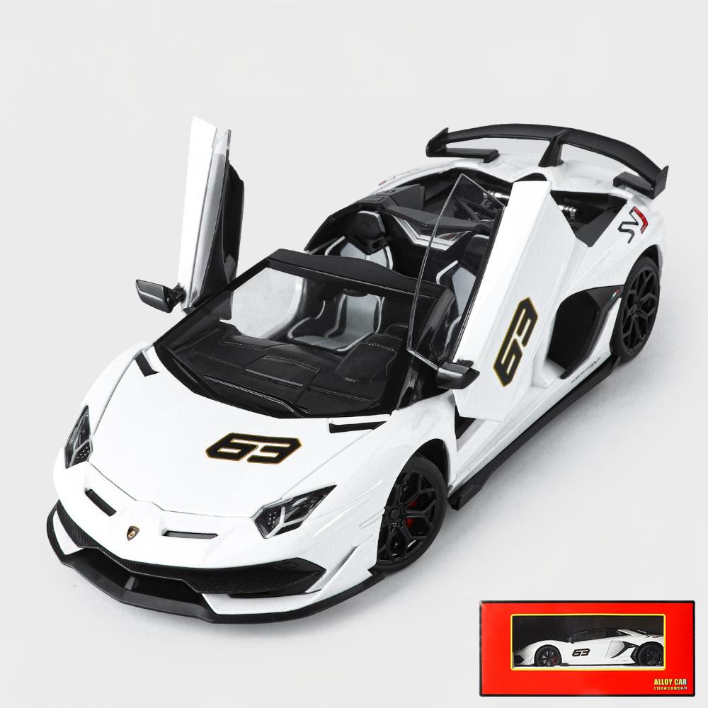 1:18 Lamborghini Aventador SVJ63 Odnímatelná verze kabrioletu Superauto Slitina Kov Litý Model Auta Dekorace Ozdoba Koníček