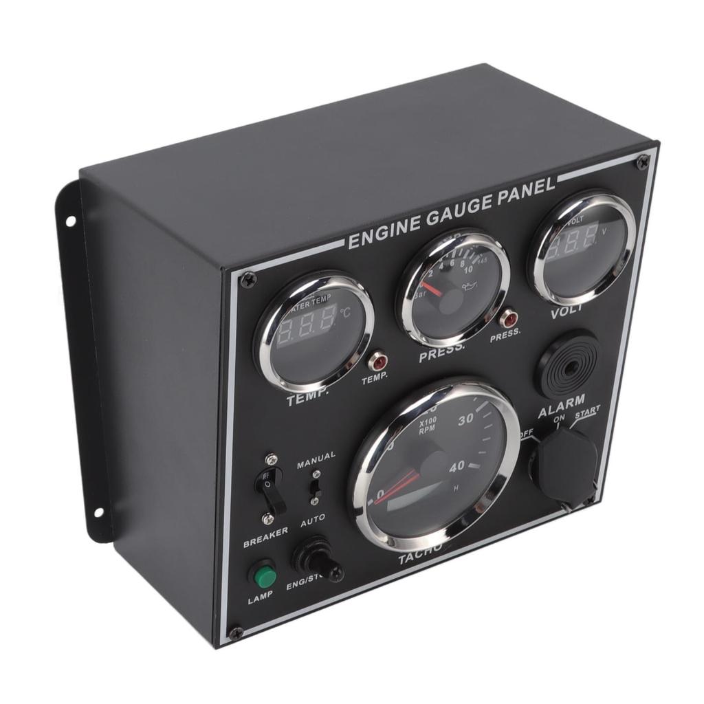 Engine Gauge Panel Water Temperature Oil Pressure Gauge Voltmeter Tachometer for Generator RVs Boats Ships Vehicles