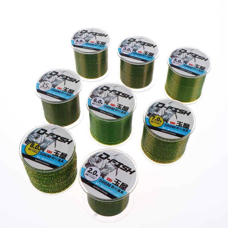 500M 3D Spotted Invisible Fishing Line Color Changing Monofilament Fishing Line Speckle Fluorocarbon Coated Carp Fishing Pesca