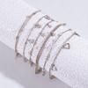 6-teiliges Damenmode Trendiges Metall Kalter Stil Liebesarmband Set Zirkon Geeignet für Dates, Party, Festival Geschenke