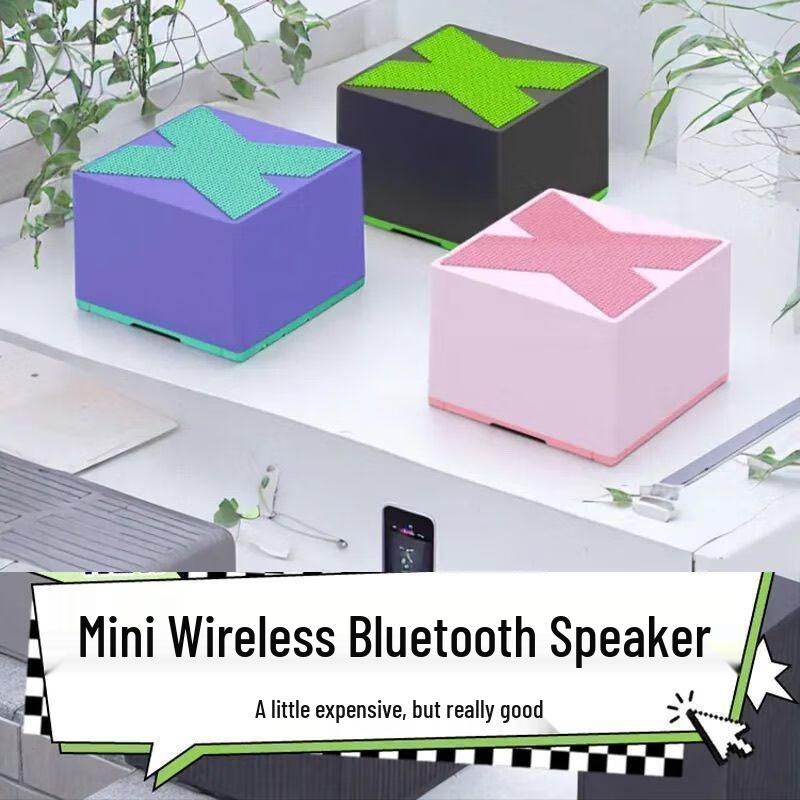 

X3 Mini Wireless Outdoor Bluetooth Speaker: Compact Subwoofer with High-Quality Sound Pink - Chain Support, Surround Sound