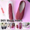 1 Set Pantofi Croșetați DIY Țesuți Manual Material Talpă Partea de Jos Vară Răcoros Fir Gol Cârlig Pantofi de Casă Sandale Material Femei Bărbați