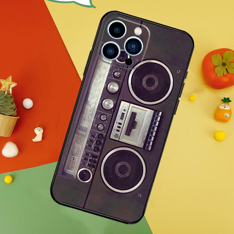 Vintage 80er Boombox Handyhülle Für iPhone 17 Pro Max 16 15 14 13 12 11 Pro Max Plus 12 13 Mini 16e 17 Air Cover