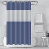 3D Splicing Peva Shower Curtain, Waterproof Bathroom Curtain Bathroom Curtain Without Punching Holes Thickened With Hook