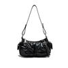 Multiple Pockets Bow Crossbody Bag Y2K Women Handbag Portable PU Leather Underarm Bag  Outdoor