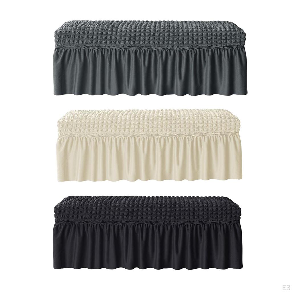 Bench Cover Seersucker Dining Protector Soft Rectangle Stool Covers Seat