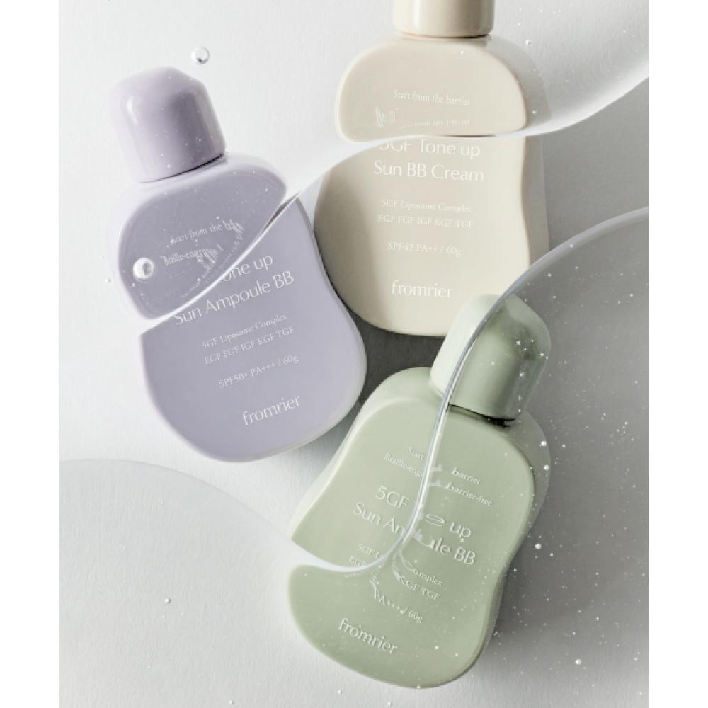 Fromrier 5gf Tone Up Sun Ampoule Bb 60g [choose 1 Of 3 Types] Teal blue