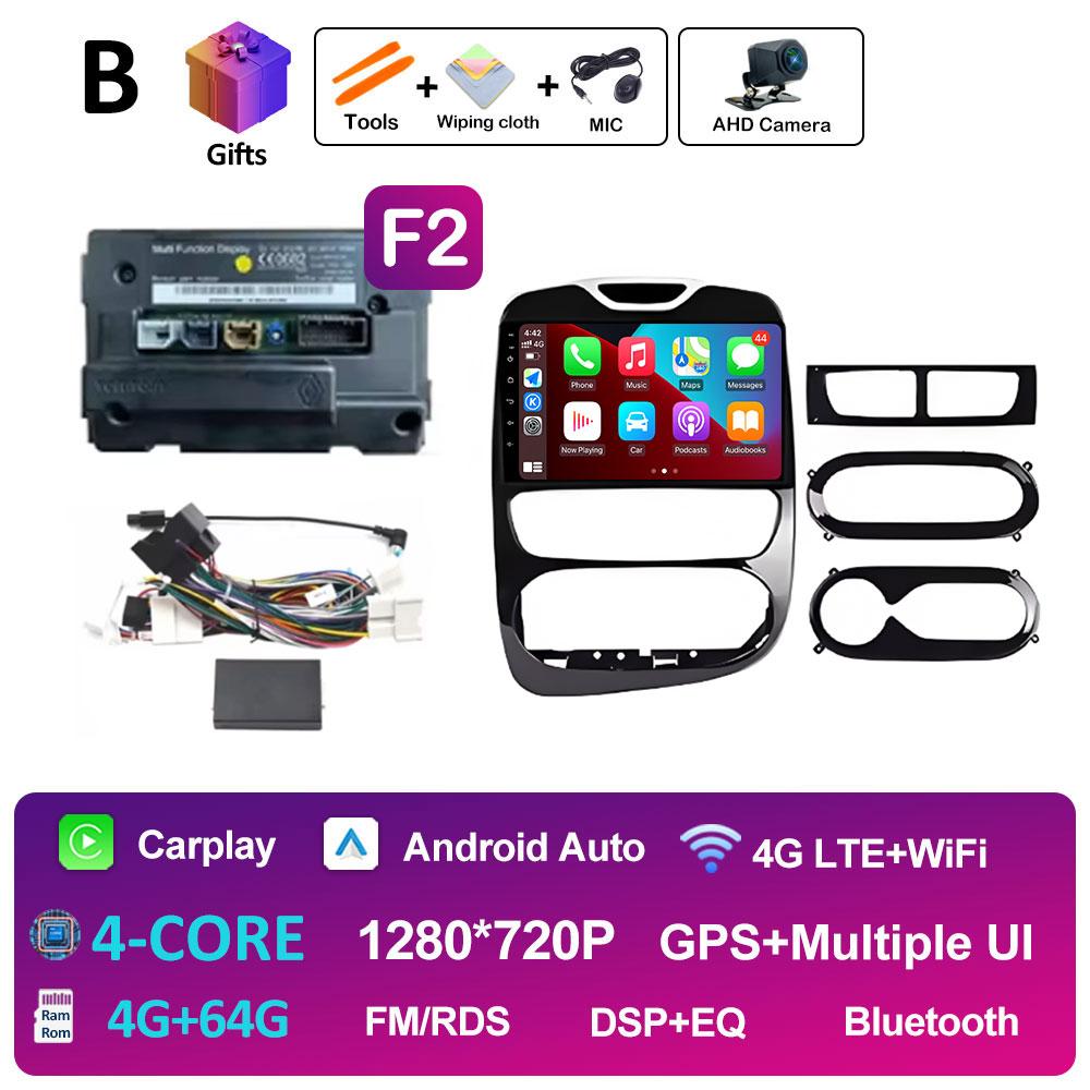 Dla Renault Clio 3 4 2012 2013 2014 2015 - 2018 Stereo DSP Samochodowe Radio Wideo Odtwarzacz Multimedialny Nawigacja GPS Ekran QLED IPS WIFI