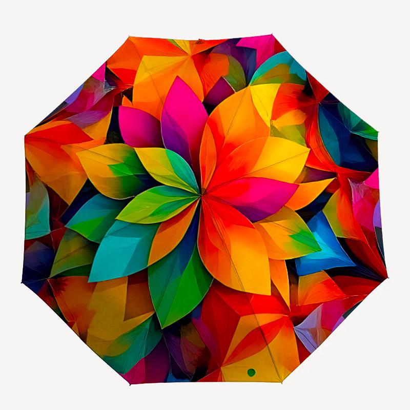 

1PC Floral Kaleidoscope Automatic Opening And Closing, Sturdy Iron Frame, Portable Folding Design, Suitable For Men And Women In All Seasons44