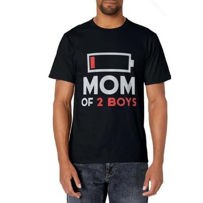 Frühling Sommer Tops Männer Übergröße Kleidung Mutter von 2 Jungen 3D-Druck T-Shirt Buchstaben Muster T-Shirts O-Ausschnitt Kurzarm Top Atmungsaktive Herren-Shirts
