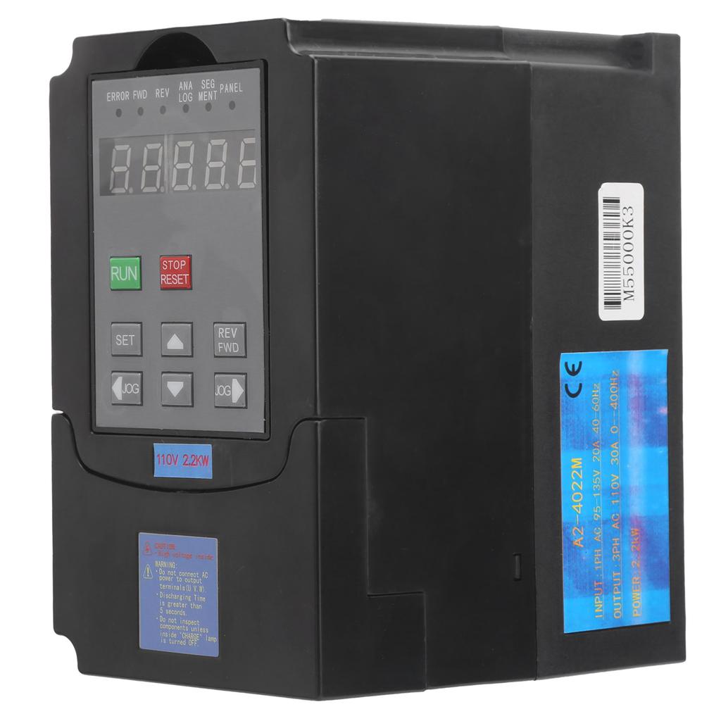 Frequenzumrichter 2,2 kW Einphasiger Eingang AC95-135V Dreiphasiger Ausgang AC110V A24022M
