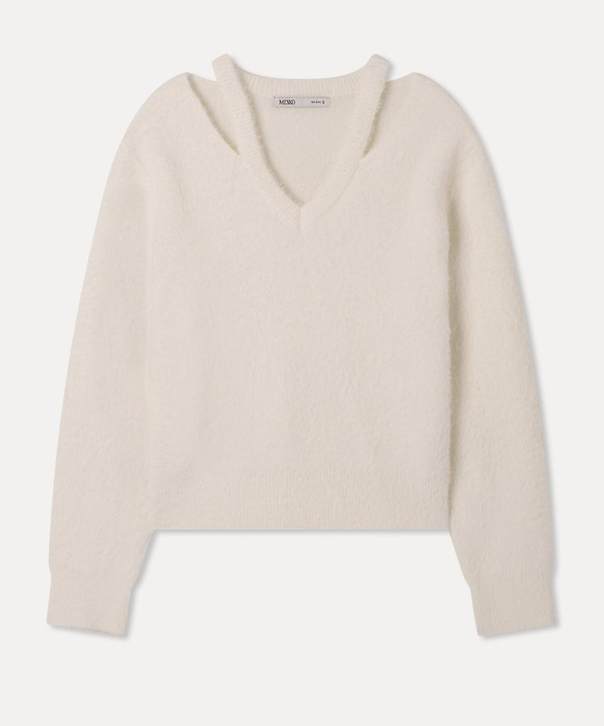MIXXO Winged Thread Shoulder Cutout Pullover Re Kaf11Qt_Miwkag11Qt