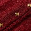 Xiangying Women's Red Wool Blend Short Jacket