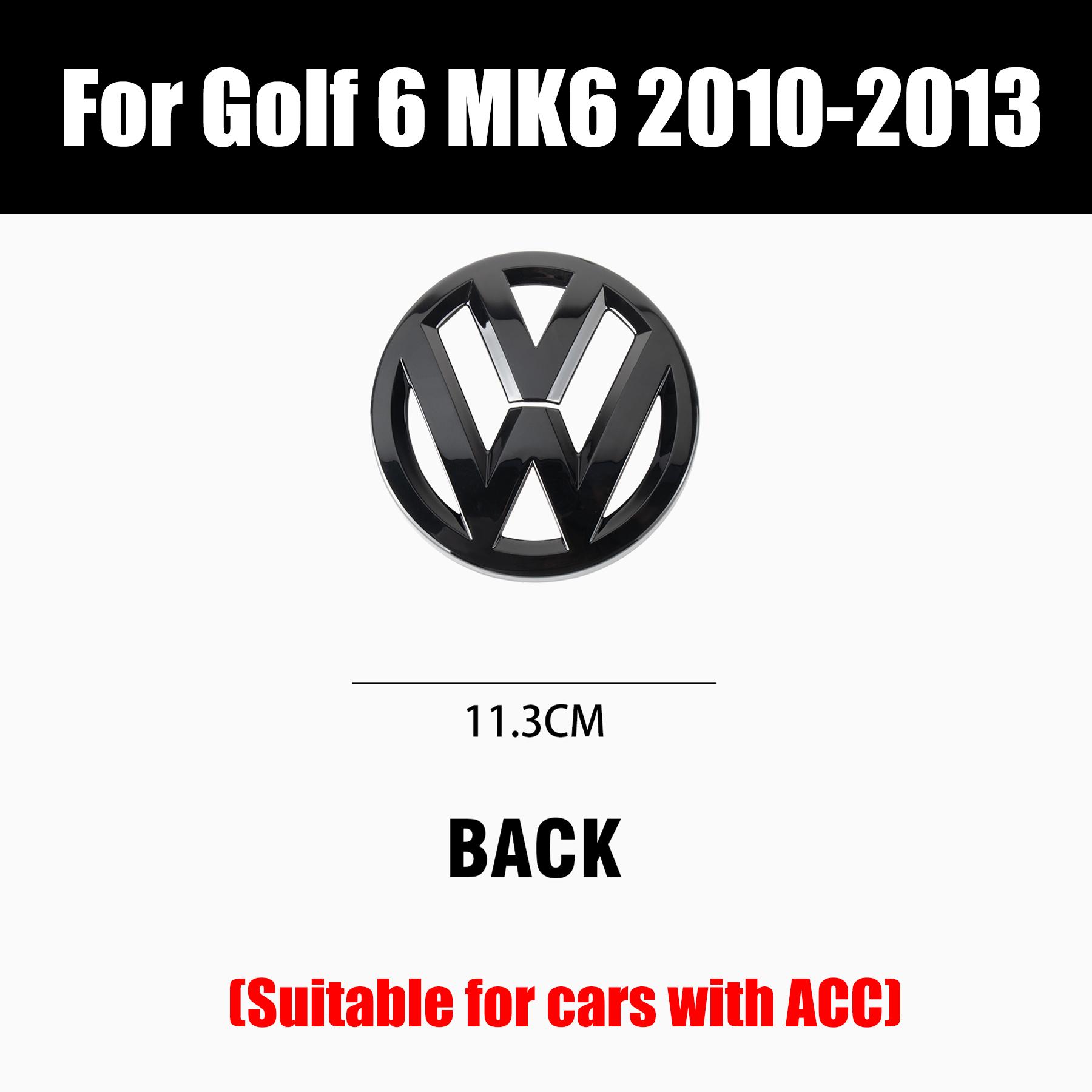 

1/2Pcs Car Front Bonnet Grill Badge Rear Trunk Emblem Logo Cover Not Affect ACC For Volkswagen VW Golf 6 MK6 2010 2011 2012 2013