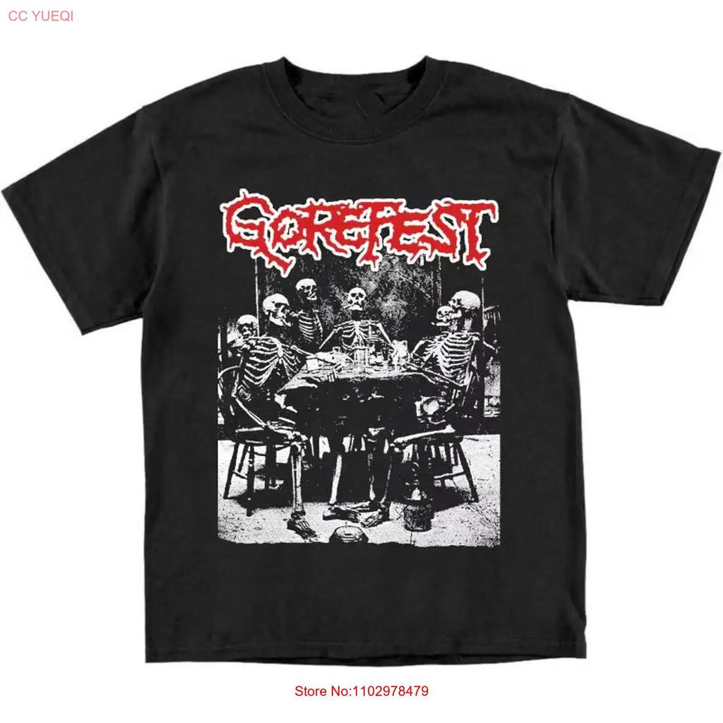 Gorefest Band Album Schweres Baumwoll T-Shirt Schwarz Alle Größen Vintage Gewaschen Designer Kleidung Top Für Den Alltag Atmungsaktiv
