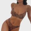 "Leopard Print French Lace Sexy Ultra-Thin Bra Set"