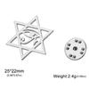 Star of David Cross Brooch Pin Stainless Steel Menorah Brooch Eye of Horus Pin Egyptian Religious Je Christian Lapel Pin