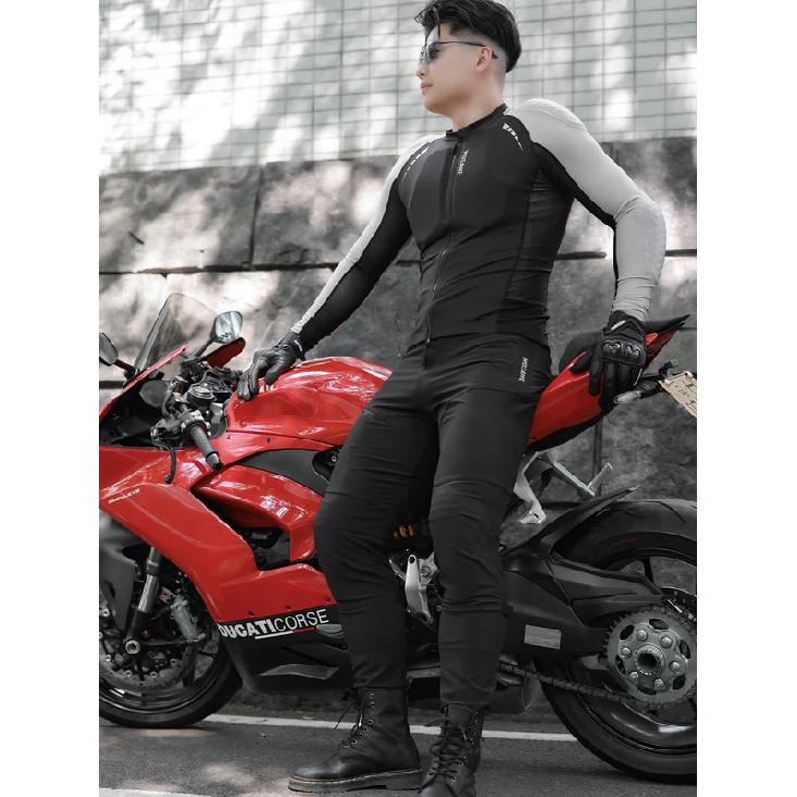 WOSAWE Herren Motocross Jacke Motorradhose CE Körper Weiche Protektoren Hemden Reflektierend Anti-Sturz Moto Racing Schutzkleidung