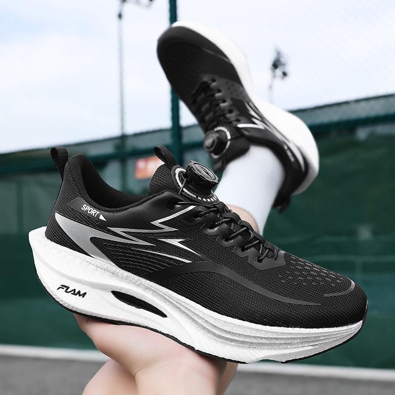 Women Rotating Buckle Carbon Board Marathon Men Sports Lightweight shoes Women Athletic Nonskid Sneakers Men Casual Running Shoe