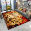 Alfombra de Vinilo con Notas Musicales Negras Vintage para Decoración de Sala de Estar Dormitorio Alfombras de Área Cocina Felpudos Antideslizantes Alfombra Regalo de Cumpleaños