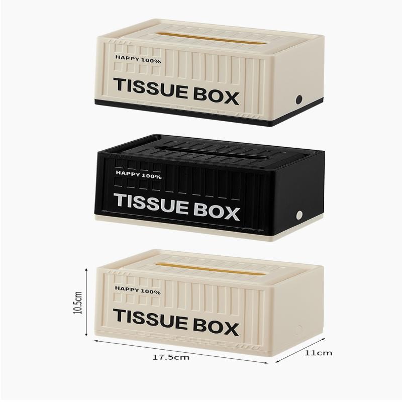 Plastic Tissue Box Holder Paper Storage For Living Room Napkin Holder Container With Lid For Home Office
