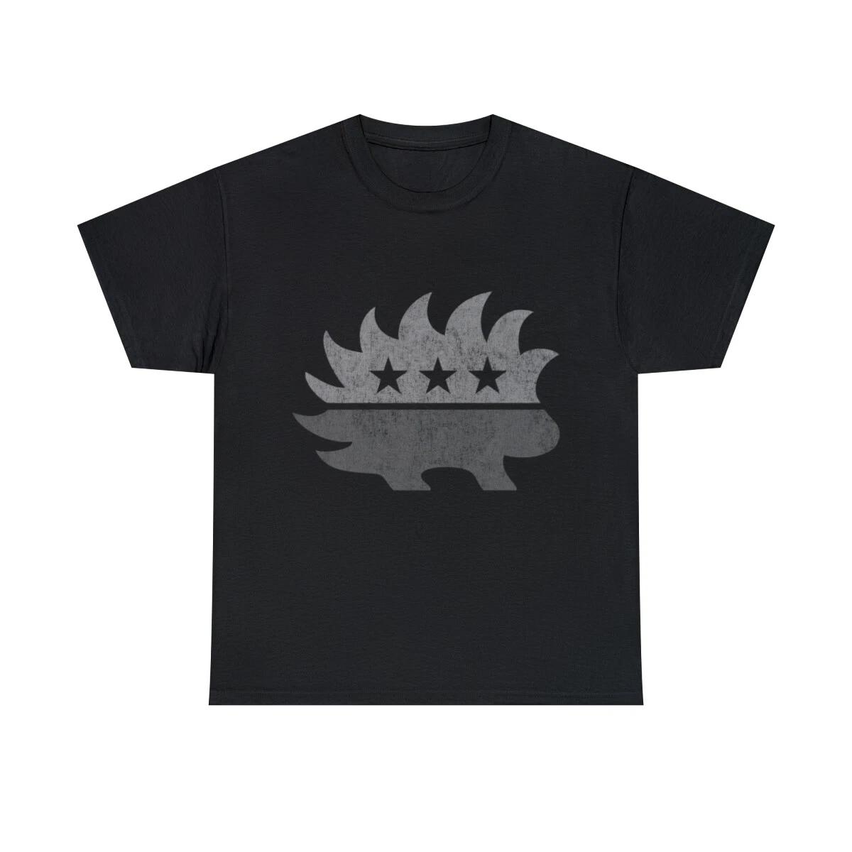 Libertarian Porcupine Greyed Out Tacti-Cool Graphic Tee Shirt, S-5XL S