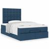 Maison Exclusive - Cadre de lit ottoman avec matelas bleu 120x190 cm tissu