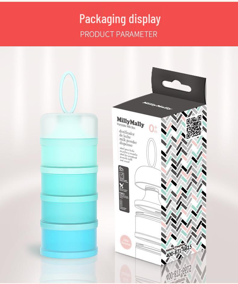 MillyMally Portable Milk Powder Box: Large Capacity, Mini Compartment for Baby Outings.
