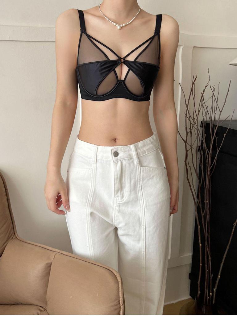 Elegant French Women's Uplift Lingerie: Thin Style, Anti-Sagging Soft Underwire Bra for Large Chest.