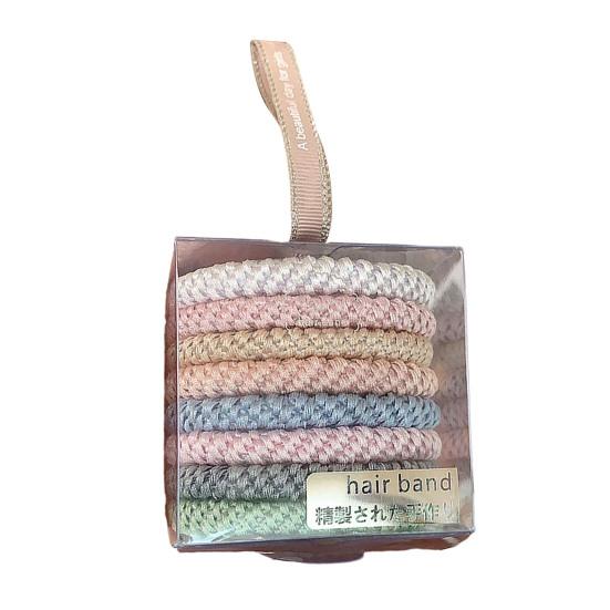 8Pcs Hair Bands High Elasticity Braided Design Hair Ties Soft Breakage Prevention Non-Metallic Hair Accessories