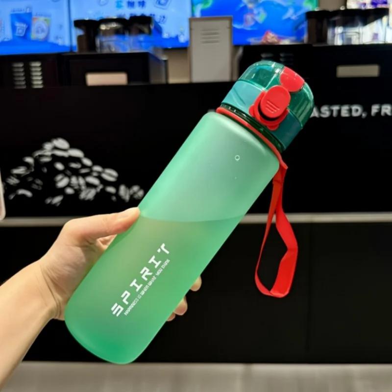 700ML Sports Water Bottle Scale Marked Drop Resistant Drink Cup For Sport Outdoor Plastic Drink Bottle Large Capacity Leakproof